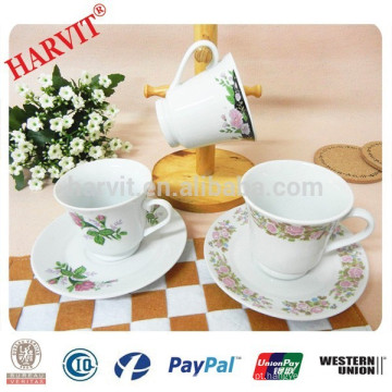 Fornecedor da China Copos e Pires de Café por Atacado / Copos e Pires de Chá de Porcelana